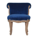 Florrie Royal Blue Studded Accent Chair by Lavishway | Bedroom Chairs-57478