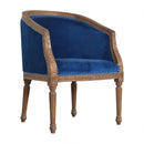 Florrie Royal Blue Studded Occasional Chair by Lavishway | Armchairs-57300