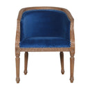 Florrie Royal Blue Studded Occasional Chair by Lavishway | Armchairs-57301