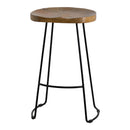 Franklin Metal Frame Wooden Top Bar Stool by Lavishway | Bar Stools-51188