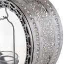 Free Standing Silver Heart Tealight Lantern by Lavishway | Candle Holders-26580