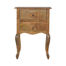 Bordrum Solid Wood 2 Drawers Bedside Table by Lavishway | Bedside Tables-60110