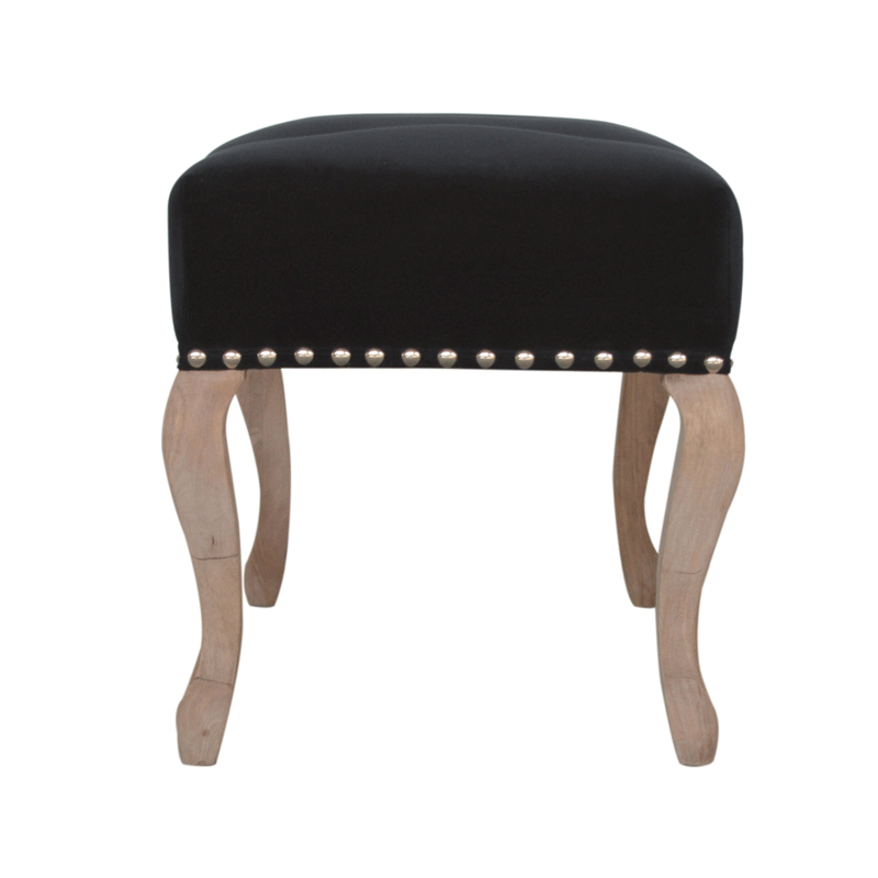 Bordrum Velvet Studded Upholstered Bench by Lavishway | Benches & Storage Benches-60083
