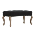 Bordrum Velvet Studded Upholstered Bench by Lavishway | Benches & Storage Benches-60035