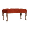 Bordrum Velvet Studded Upholstered Bench by Lavishway | Benches & Storage Benches-60036
