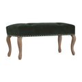 Bordrum Velvet Studded Upholstered Bench by Lavishway | Benches & Storage Benches-60037