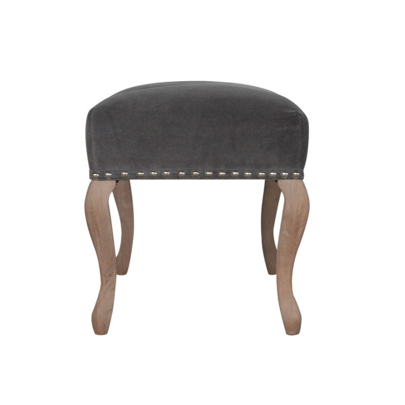 Bordrum Velvet Studded Upholstered Bench by Lavishway | Benches & Storage Benches-60055