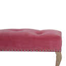 Bordrum Velvet Studded Upholstered Bench by Lavishway | Benches & Storage Benches-60090