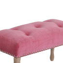 Bordrum Velvet Studded Upholstered Bench by Lavishway | Benches & Storage Benches-60091
