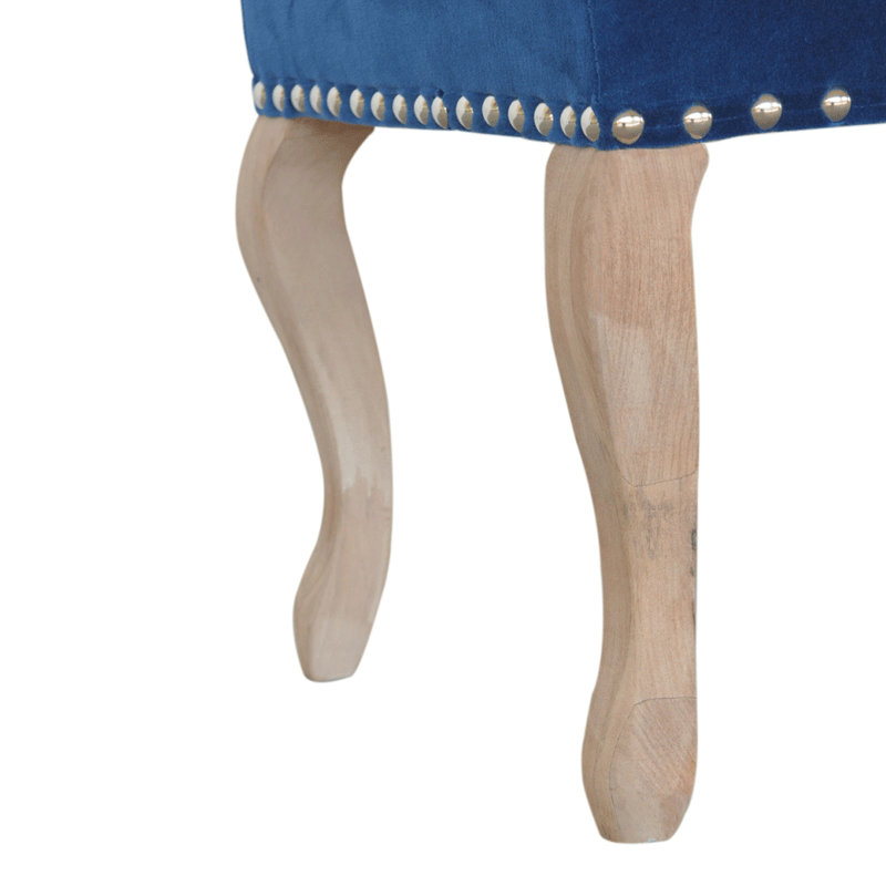 Bordrum Velvet Studded Upholstered Bench by Lavishway | Benches & Storage Benches-60082