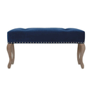 Bordrum Velvet Studded Upholstered Bench by Lavishway | Benches & Storage Benches-60050