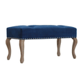 Bordrum Velvet Studded Upholstered Bench by Lavishway | Benches & Storage Benches-60041