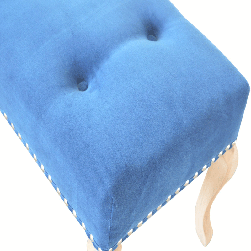 Bordrum Velvet Studded Upholstered Bench by Lavishway | Benches & Storage Benches-60092