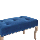 Bordrum Velvet Studded Upholstered Bench by Lavishway | Benches & Storage Benches-60068