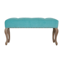 Bordrum Velvet Studded Upholstered Bench by Lavishway | Benches & Storage Benches-60052