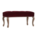 Bordrum Velvet Studded Upholstered Bench by Lavishway | Benches & Storage Benches-60042