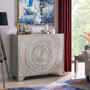 Fresno Mirrored Top 2 Doors Wooden Sideboard by Lavishway | Sideboards-25566