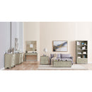 Frenso 2 Drawers Silver Side Table by Lavishway | Side Tables-23331