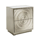 Frenso 2 Drawers Silver Side Table by Lavishway | Side Tables-23328