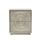 Frenso 2 Drawers Silver Side Table by Lavishway | Side Tables-23327