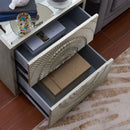 Frenso 2 Drawers Silver Side Table by Lavishway | Side Tables-23329