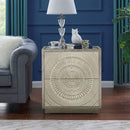 Frenso 2 Drawers Silver Side Table by Lavishway | Side Tables-23326