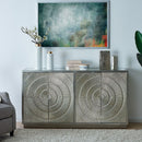 Fresno Mirrored Top 4 Doors Wooden Sideboard by Lavishway | Sideboards-25552