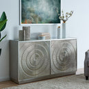 Fresno Mirrored Top 4 Doors Wooden Sideboard by Lavishway | Sideboards-25550