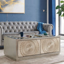 Frenso Mirrored Top Silver Coffee Table by Lavishway | Coffee Tables-25532