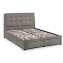 Fullerton 4 Drawers Grey Linen Bed by Lavishway | Ottoman Beds-20283