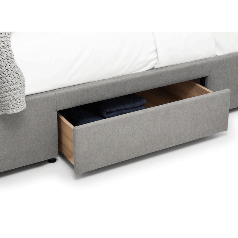 Fullerton 4 Drawers Grey Linen Bed by Lavishway | Ottoman Beds-20284