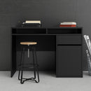 Function Plus Black 1 Door 1 Drawer Wood Desk