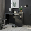 Function Plus Black 1 Door 1 Drawer Wood Desk