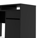 Function Plus Black 1 Door 1 Drawer Wood Desk