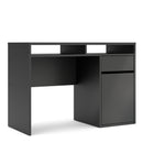 Function Plus Black 1 Door 1 Drawer Wood Desk
