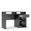 Function Plus Black 1 Door 1 Drawer Wood Desk