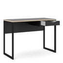 Function Plus Black & Oak Trim 1 Drawer Desk