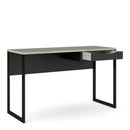 Function Plus Black & Oak Trim 1 Drawer Desk