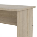 Function Plus Oak Finish 3 White Drawers Desk