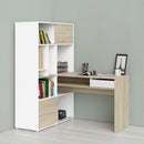 Function Plus Oak Finish Storage Unit Desk