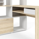 Function Plus Oak Finish Storage Unit Desk
