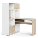 Function Plus Oak Finish Storage Unit Desk