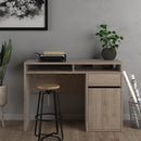 Function Plus Oak Finish Wooden 1 Door Desk