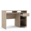 Function Plus Oak Finish Wooden 1 Door Desk