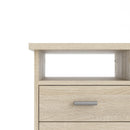 Function Plus Oak Finish Wooden 4 Drawer Desk