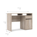 Function Plus Truffle Oak Finish 1 Door Desk