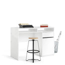 Function Plus White 1 Door 1 Drawer Wood Desk