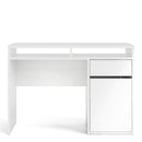 Function Plus White 1 Door 1 Drawer Wood Desk
