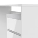 Function Plus White High Gloss 3 Drawers Desk