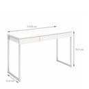 Function Plus White Wooden 3 Drawers Desk